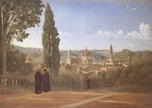 Jean Baptiste Camille  Corot Florence View from the Boboli Gardens (mk05) oil painting image